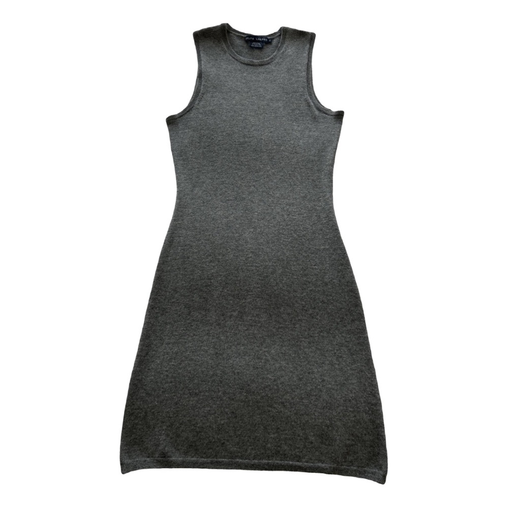 Ralph Lauren Blue Label Charcoal Wool Sleeveless Dress